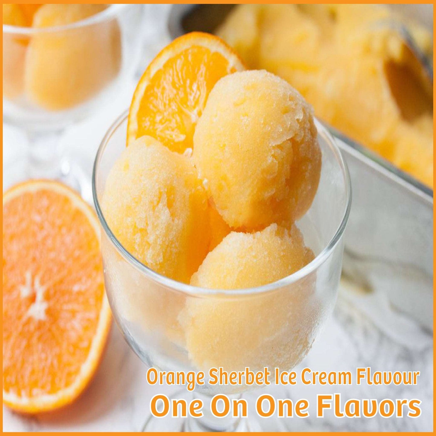 Orange Sherbet Ice Cream Flavour- One On One Flavors - Flavour Fog - Canada's flavour depot.